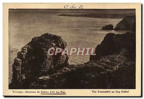 Ansichtskarte AK Environs de Sables d&#39Or les Pins Vue d&#39ensemble du Cap Frehel