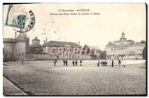 Ansichtskarte AK Normandie Alencon Chateau des Duc Palais de Justice et Mairie