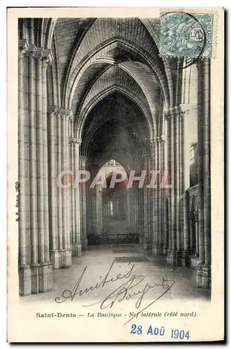 Cartes postales Saint Denis La Basilique Nef laterale