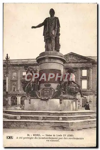 Ansichtskarte AK Reims Statue de Louis XV