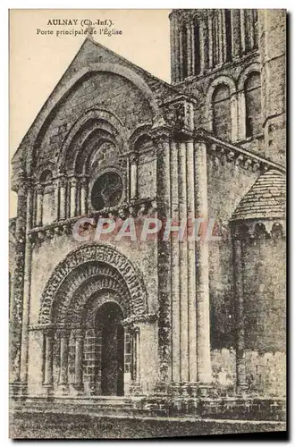 Ansichtskarte AK Aulnay Porte Principale de L&#39Eglise