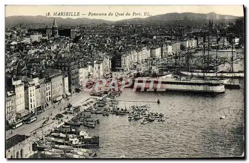 Ansichtskarte AK Marseille Panorama du Quai du Port Bateaux