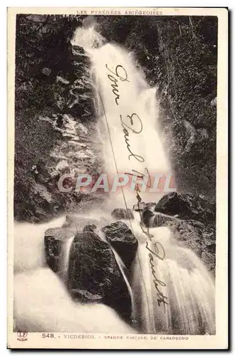 Cartes postales Vicdessos Grande cascade de Caraoucou