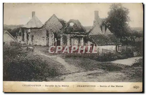 Cartes postales Champguyon Bataille de la Marne Militaria