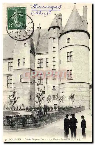 Cartes postales Bourges Palais Jarques Coeur Facade meridionale