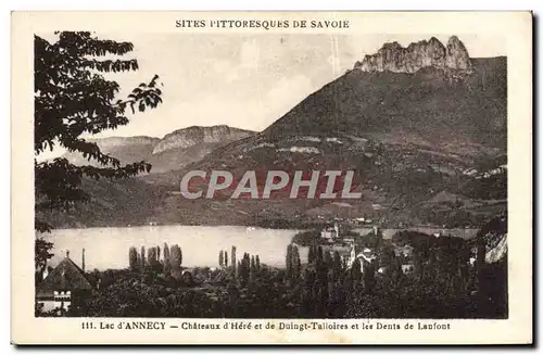 Cartes postales Annecy Chateaux d&#39Here et de Duingt Talloires et les dents de Lafont