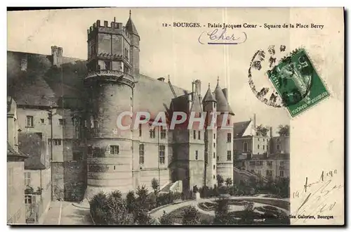 Cartes postales Bourges Palais Jacques Coeur Square de la Place Berry