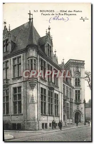 Cartes postales Bourges Hotel des Postes Facade de la Rue Moyenne