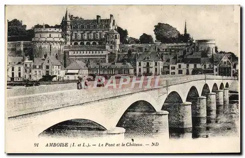 Cartes postales Amboise Le Pont et le Chateau