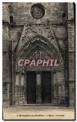 Cartes postales St Sulplce de Favieres L'Eglise Le portail