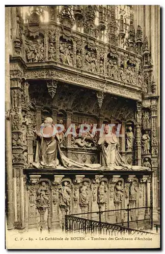 Ansichtskarte AK La Cathedrale de Rouen Tombeau des Cardinaux d&#39Amboise