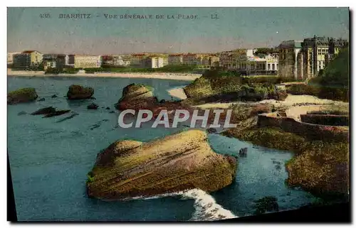 Cartes postales Biarritz Vue Generale De La Plage