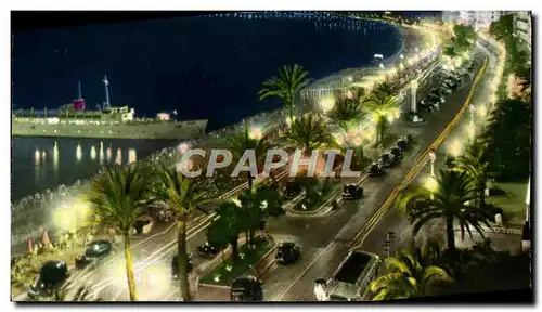 Moderne Karte Nice La Promenade Des Anglais Bateau