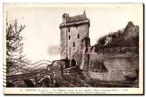 Cartes postales Chinon Le Chateau Porte d&#39entree