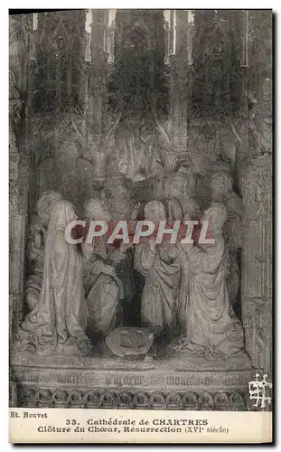 Cartes postales Cathedrale de Chartres Cloture du Choeur Resurrection