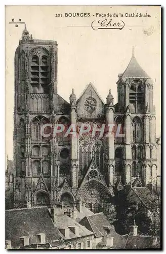 Ansichtskarte AK Bourges Facade de la Cathedrale