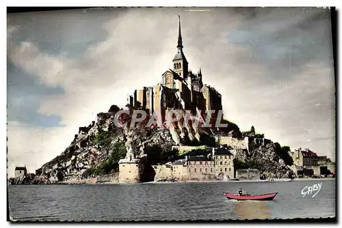 Moderne Karte Mont Saint Michel Le Mont a Maree Haute