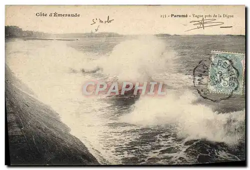 Cartes postales Parame Vague pres de la digue