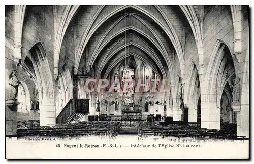 Cartes postales Nogent le Rotrou Interieur de L&#39Eglise St Laurent