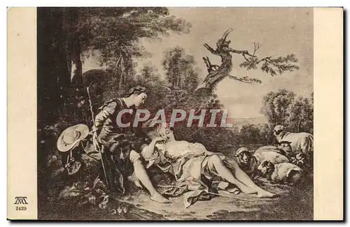 Cartes postales Boucher La bergere endormie