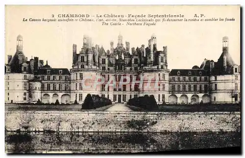 Ansichtskarte AK Chambord Le Chateau Facade septentrionale