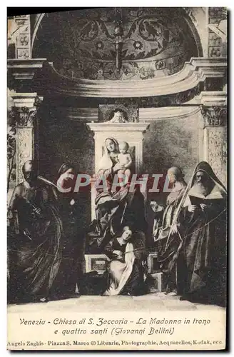 Ansichtskarte AK Venezia Chiesa di Zaccaria La Madonna in Trono e quattro Giovanni Bellini