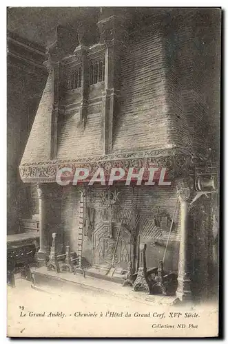 Cartes postales Le Grand Andely Cheminee a l'hotel du Grand Cerf