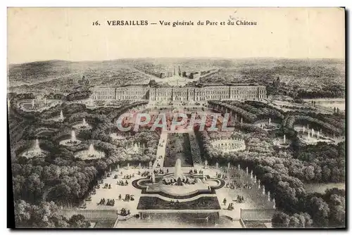 Ansichtskarte AK Versailles Vue Generale du Parc et du Chateau