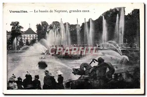 Cartes postales Versailles Le bassin de Neptune Grandes eaux