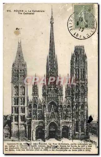 Cartes postales Rouen La Cathedrale