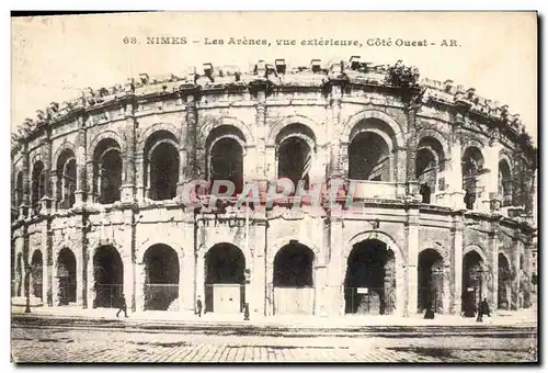 Ansichtskarte AK Nimes Les Arenes Vue Exterieure Cote Ouest