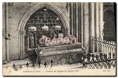 Cartes postales Cathedrale de Tours Tombeau des Enfants de Charles VIII