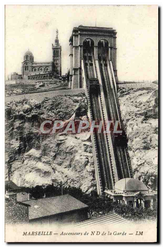 Ansichtskarte AK Marseille Ascenseurs de Notre Dame de la Garde Nr. TXI75 oldthing Ansichtskarte AK Marseille Ascenseurs de Notre Dame de la Garde Nr. TXI75 oldthing
