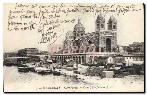 Cartes postales Marseille Cathedrale et Canal St Jean