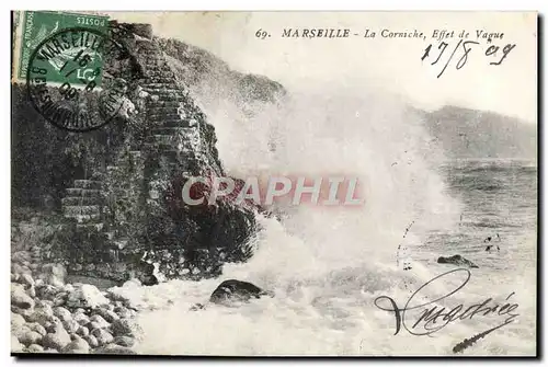 Cartes postales Marseille La Corniche Effet de Vague