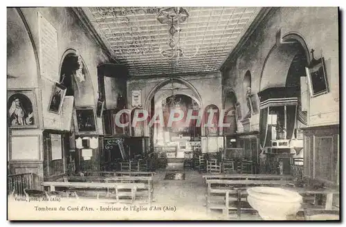 Cartes postales Tombeau du Cure d'Ars Interieur de L'Eglise