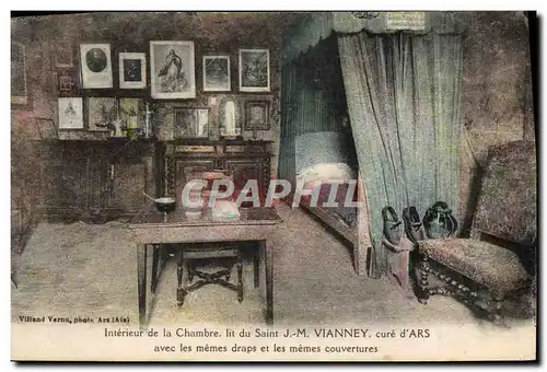 Ansichtskarte AK Ars Interieur de la Chambre lit du Saint JM Vianney Cure d&#39Ars