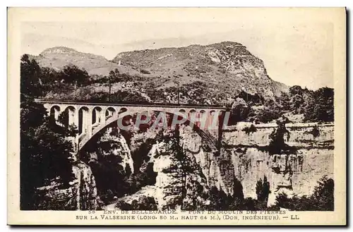 Cartes postales Ars De Bellegarde Pont Du Moulin Des Pierres sur la Valserine