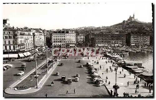 Moderne Karte Marseille Quai des Belges et le nouveau jardin Notre Dame de la garde