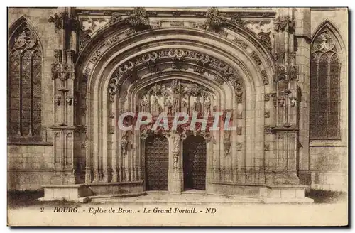 Cartes postales Bourg Eglise de Brou Le Grand Portail