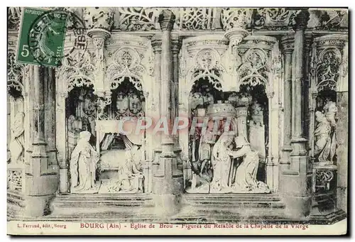 Ansichtskarte AK Bourg Eglise de Brou Figures du Retable de la Chapelle de la Vierge