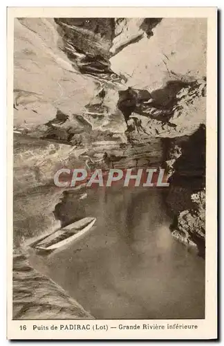 Cartes postales Puits de Padirac Grande Riviere Inferieure