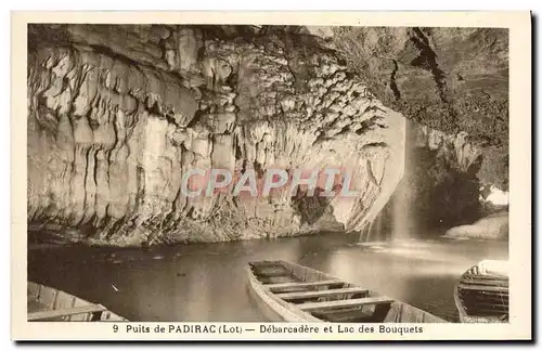 Cartes postales Puits de Padirac Debarcadere et Lac des Bouquets