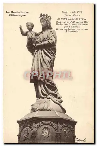 Cartes postales Le Puy en Velay Statue colossale de Notre Dame de France