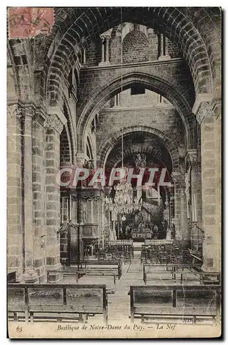 Cartes postales Basilique de Notre Dame du Puy La nef