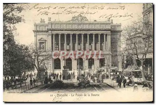 Cartes postales Marseille Le palais de la Bourse Tramway