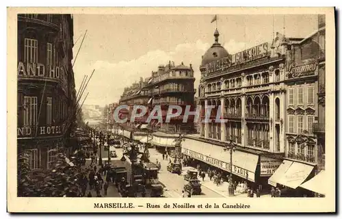 Ansichtskarte AK Marseille Rues de Noailles et de la Canebiere