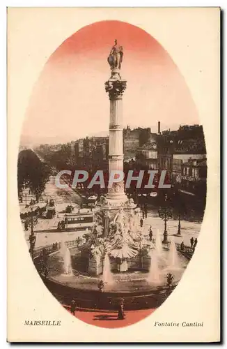 Cartes postales Marseille Fontaine Cantini Tramway