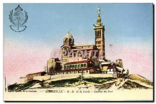 Ansichtskarte AK Marseille Notre Dame de la Garde Caserne du fort