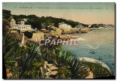 Cartes postales Marseille Promenade De La Corniche Vue Prise de Maldorme